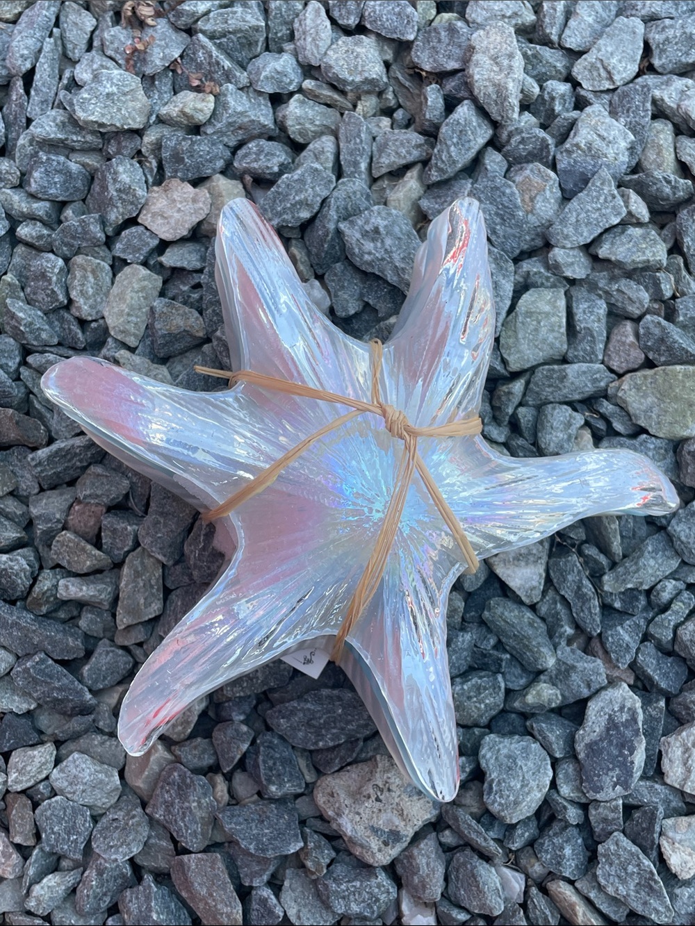 Iridescent Starfish Glass Home Art Accent-Made in Turkey - Picture 2 of 5